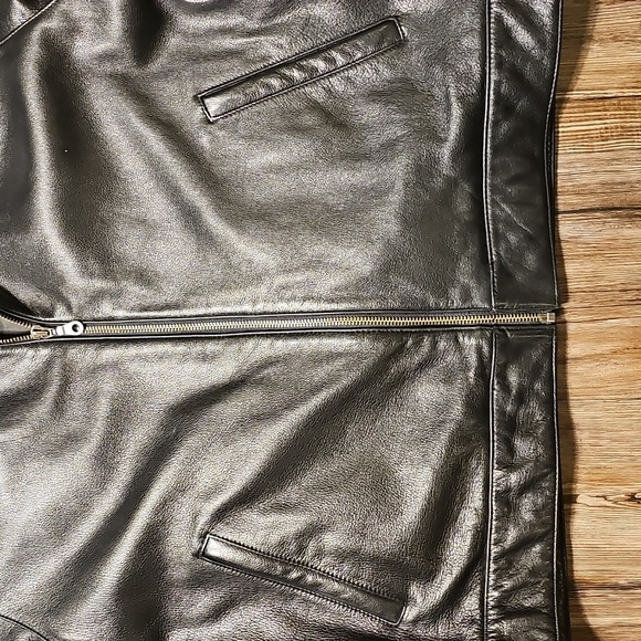 Womens Wilson Leather Experts Collared Leather Bomber Moto Jacket XL - Picture 3 of 10